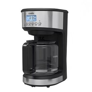 Cooks 12 Cup Programmable Coffee‎ Maker Stainless Steel Black